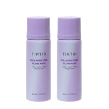 TIRTIR Collagen Core Glow Mask whipped cream bottles, 2-pack, purple labels