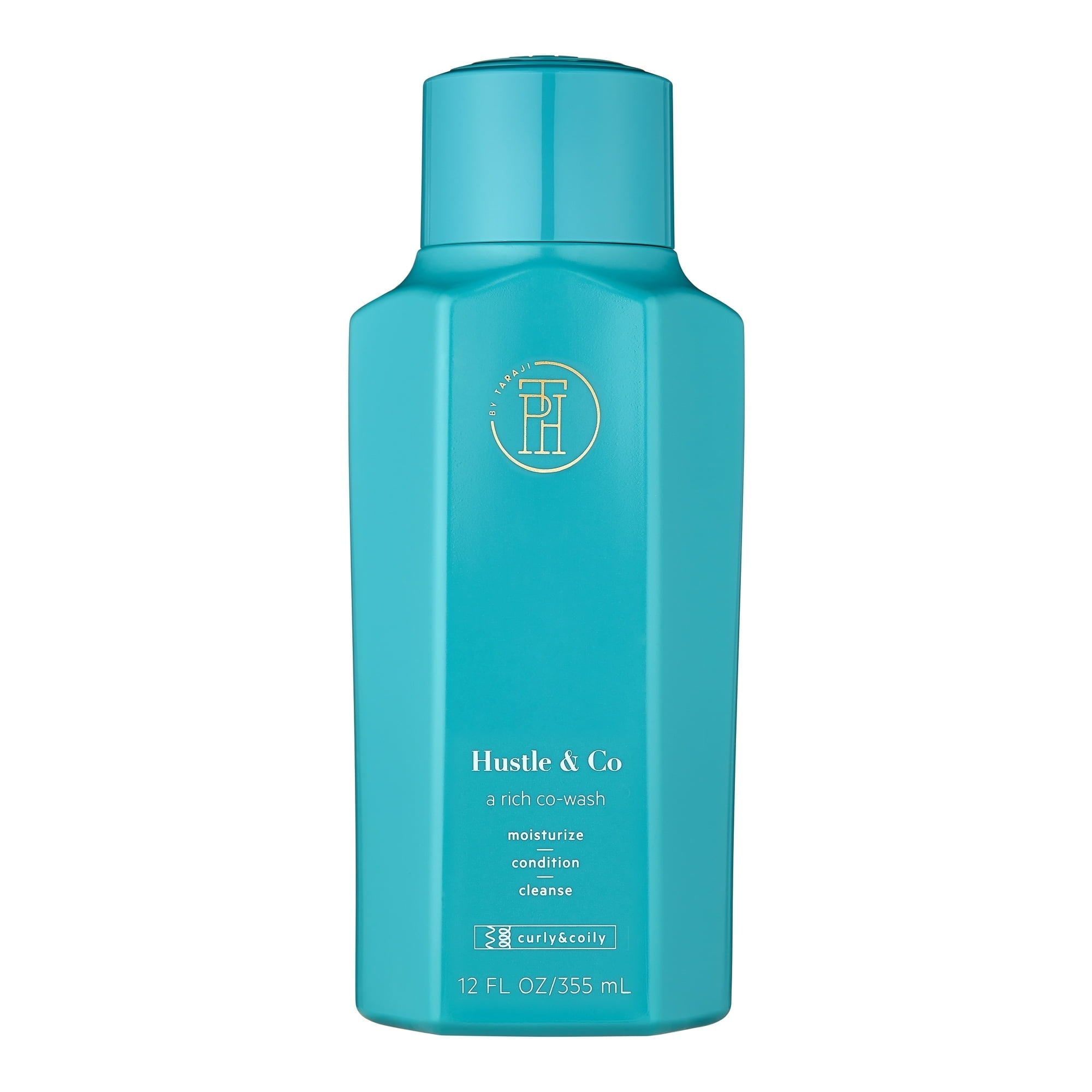 TPH BY TARAJI Hustle & Co Hydrating Co Wash Cleansing Hair Conditioner with Olive Oil, Shea Butter & Sage Oil | Wavy, Coily & Curly Hair Product | For Women & Men, 12 oz.