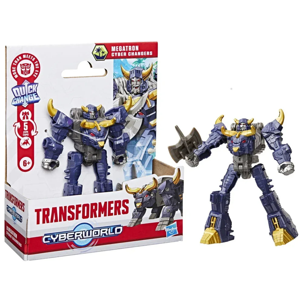Transformers Toys CYBERWORLD Cyber Changers Megatron Action Figure, 6+ - USA MEGA SHOP
