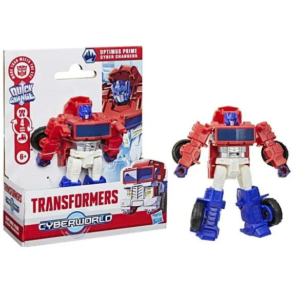 Transformers Toys CYBERWORLD Cyber Changers Optimus Prime Action Figure, 6+ - USA MEGA SHOP