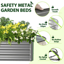 Gray metal raised garden bed side panel with smooth touch and no sharp edges design.