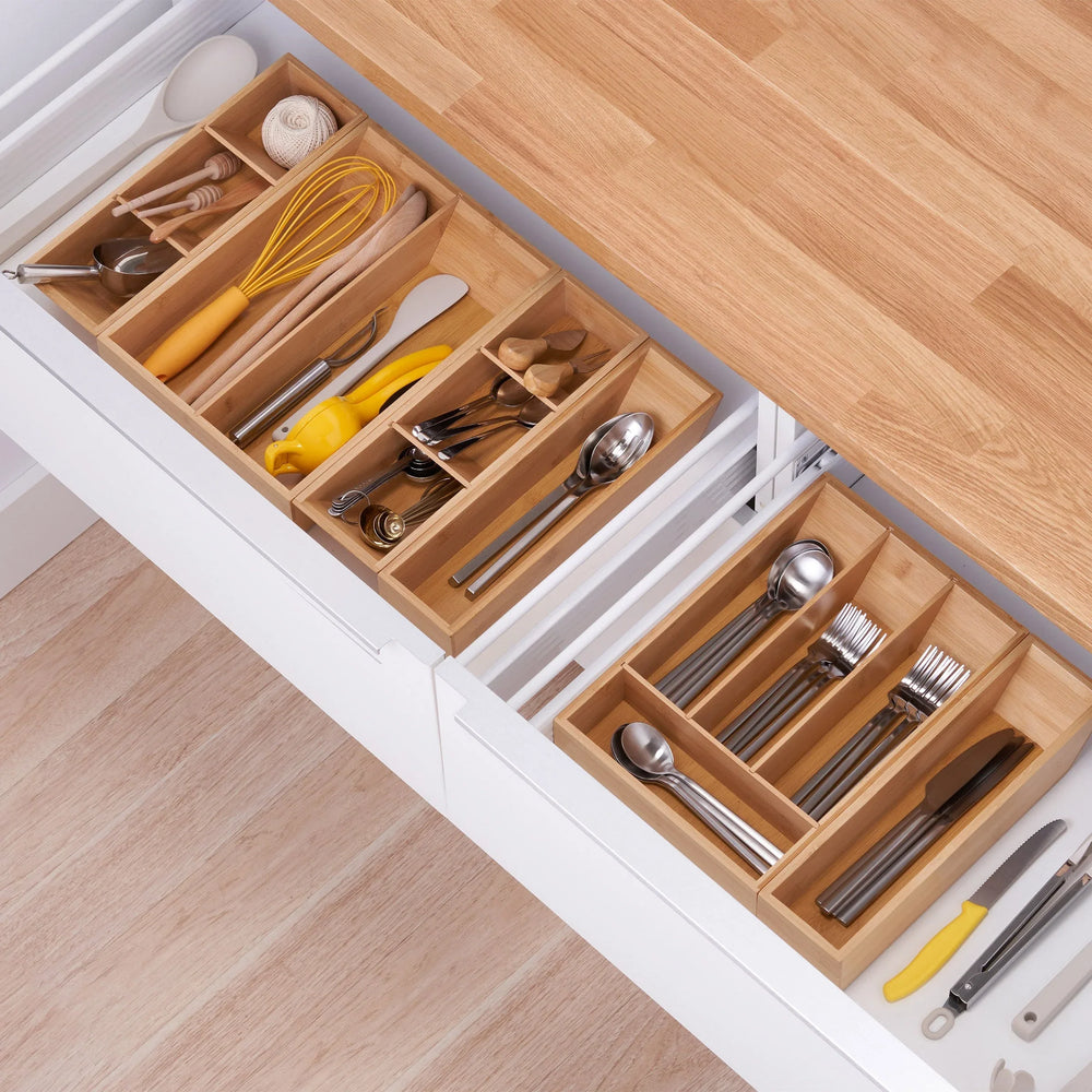 TRINITY 6-piece Bamboo Drawer Organizer - USA MEGA SHOP