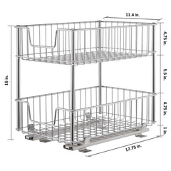 TRINITY EcoStorage 2-tier Wire Drawer with Slides, 2-pack - USA MEGA SHOP