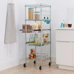 TRINITY EcoStorage 5-Tier NSF Rack w/ Sliding Pull-Out Baskets & Wheels - USA MEGA SHOP