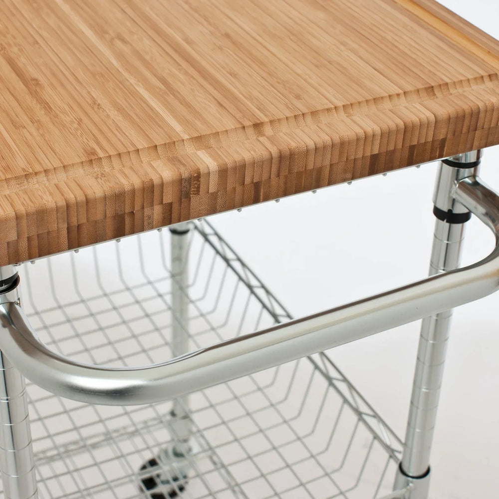 TRINITY EcoStorage Bamboo Top Kitchen Cart - USA MEGA SHOP