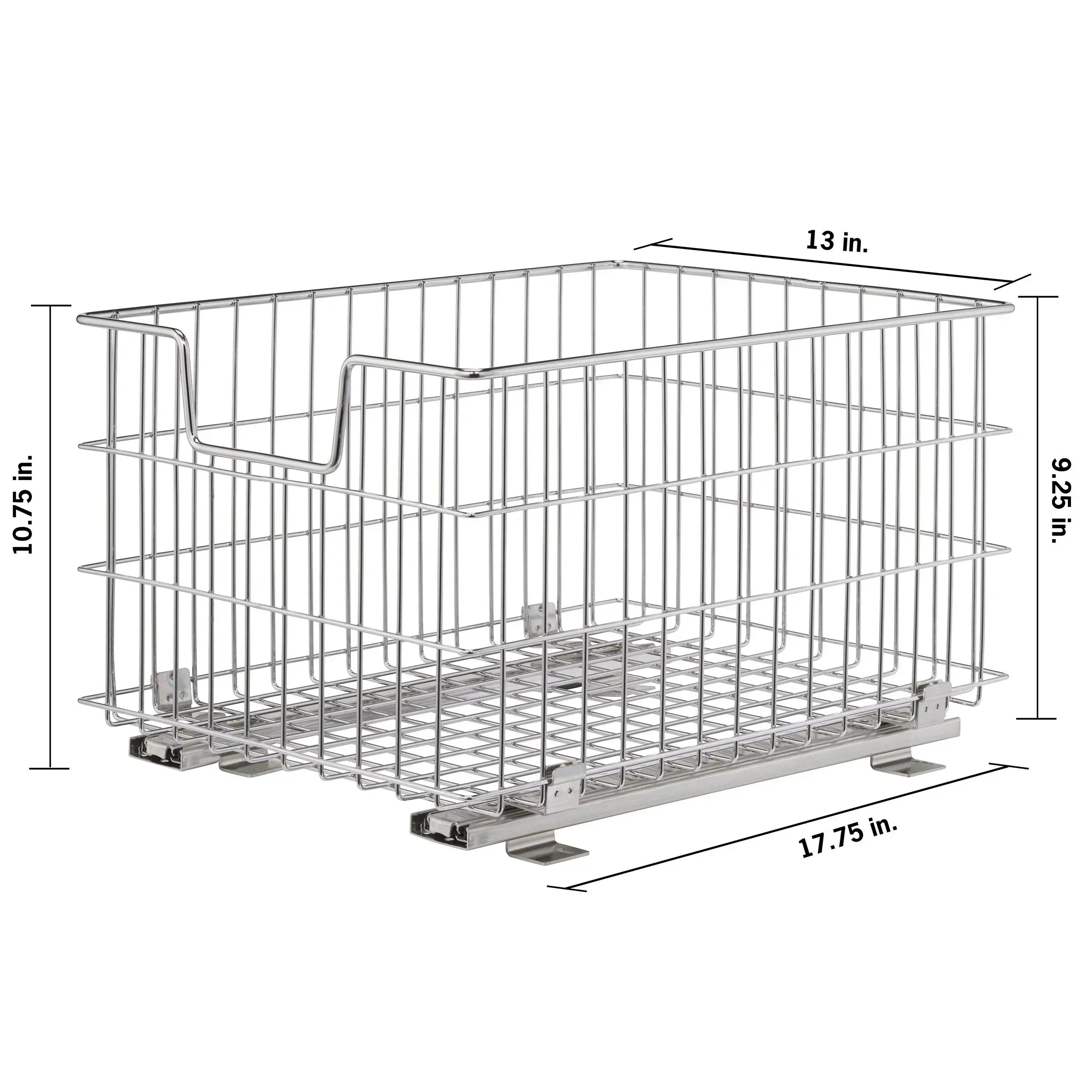 TRINITY Wire Basket w/Slide, 2-pack