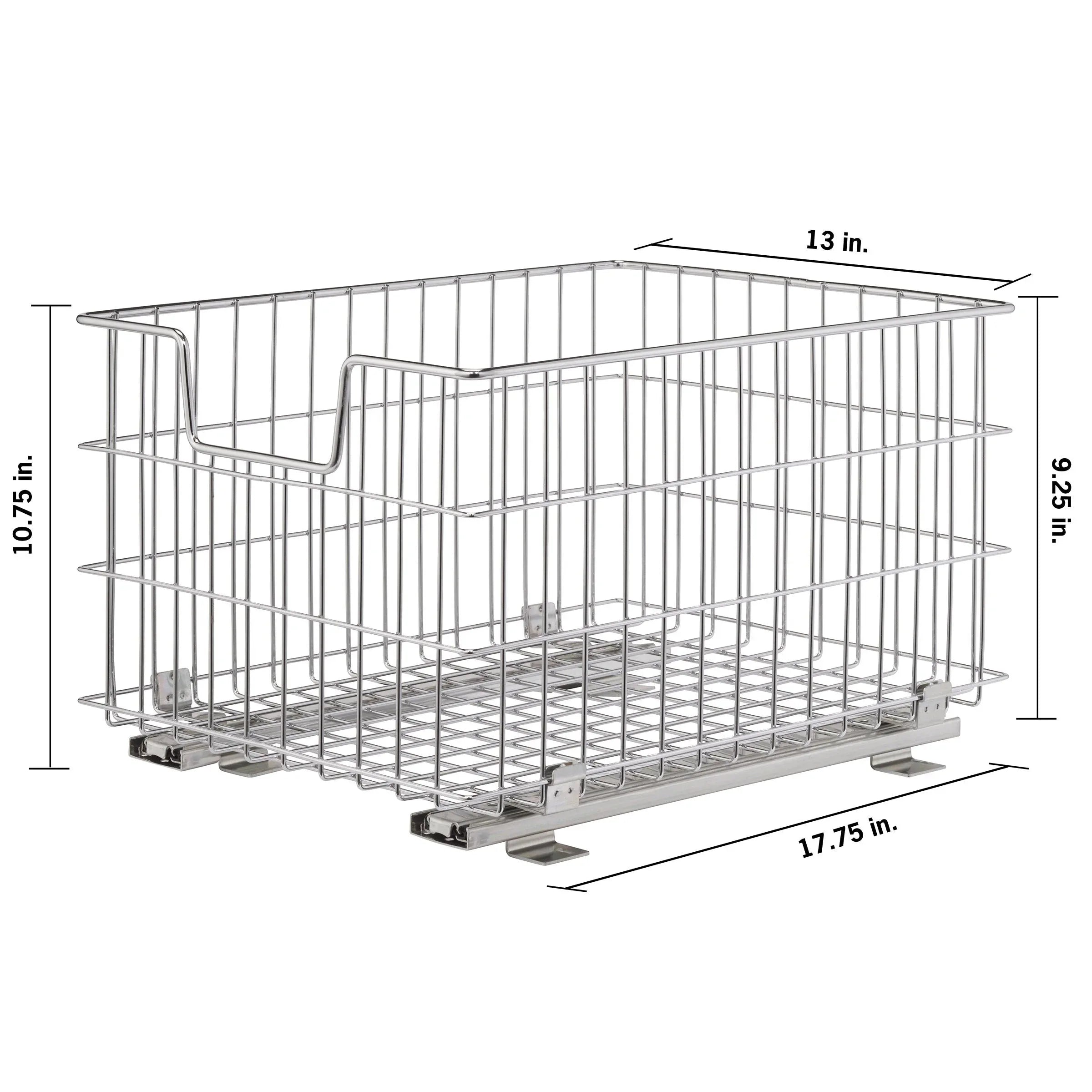 TRINITY Wire Basket w/Slide, 2-pack - USA MEGA SHOP
