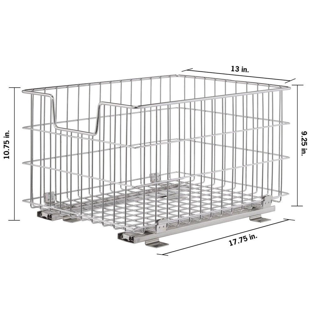 TRINITY Wire Basket w/Slide, 2-pack - USA MEGA SHOP