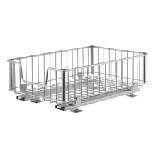 Chrome wire drawer basket with raised sides and mesh bottom