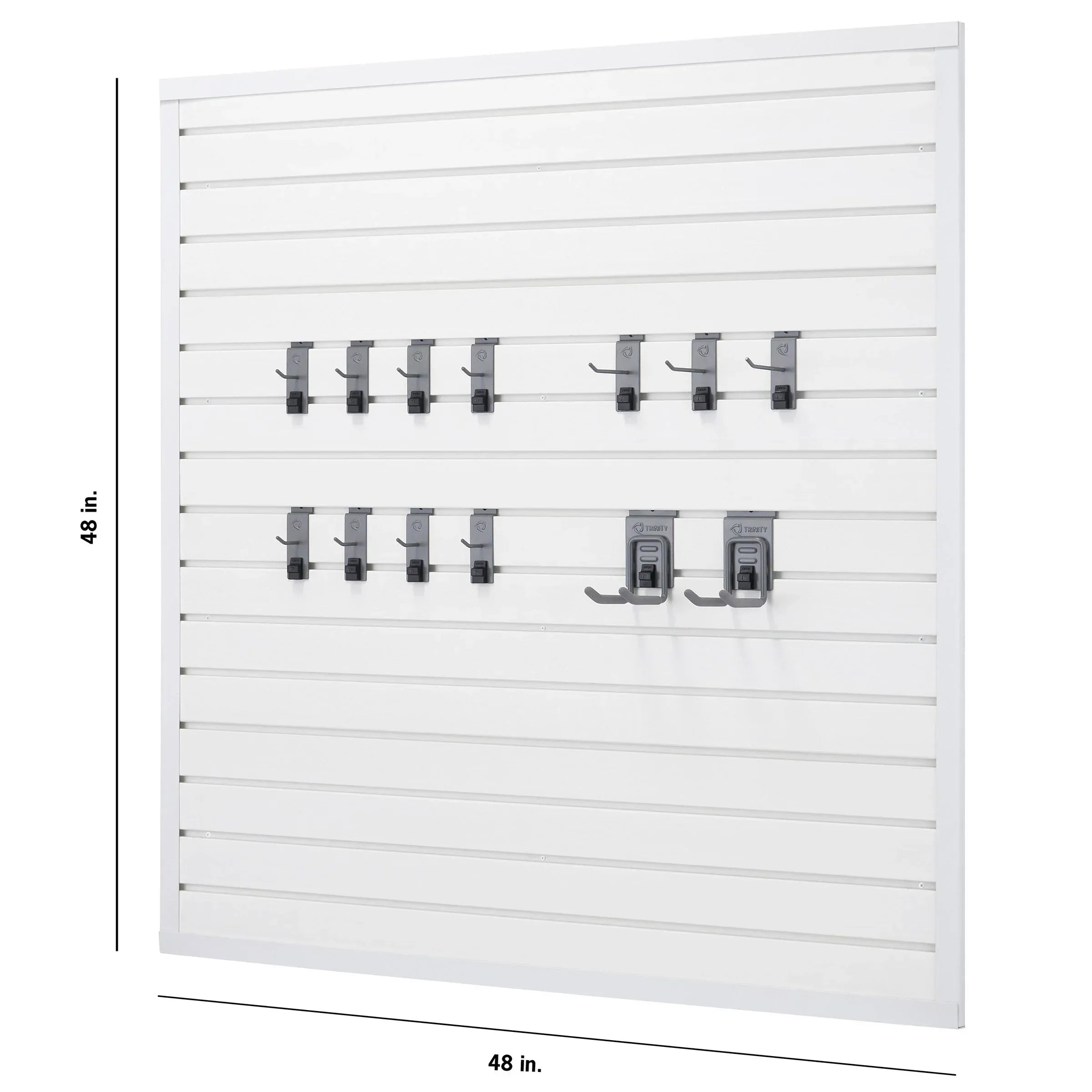 TRINITY 16 Sq Ft Modular Slatwall 13-piece Accessory Set - USA MEGA SHOP