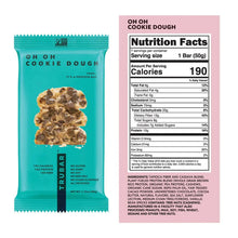 TRUBAR Oh Oh Cookie Dough protein bar pouch with nutrition facts panel.