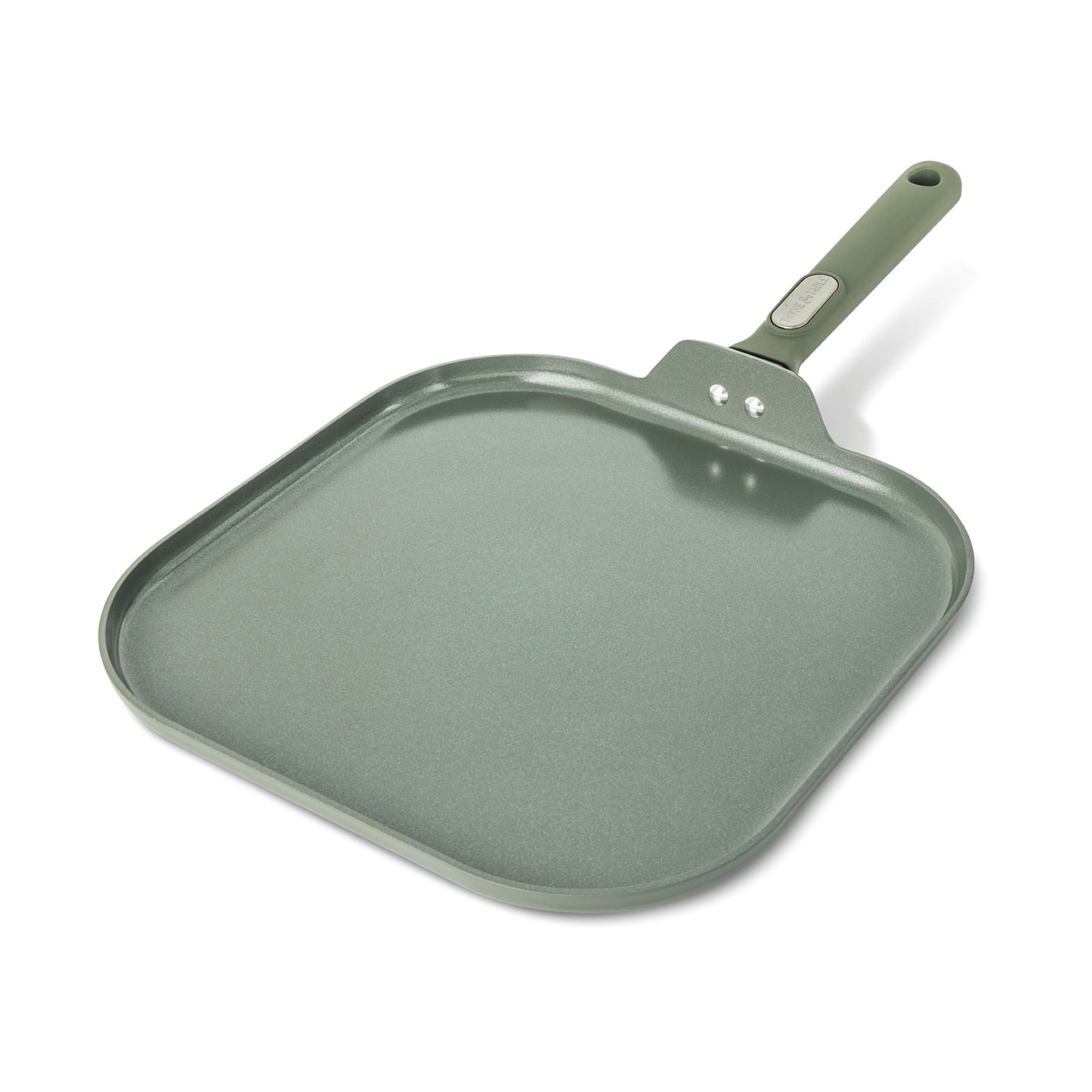 Thyme & Table 11" Ceramic Non-Stick Griddle Pan Granite Collection - Moss