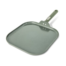Moss green 11-inch ceramic nonstick griddle pan with granite-style coating