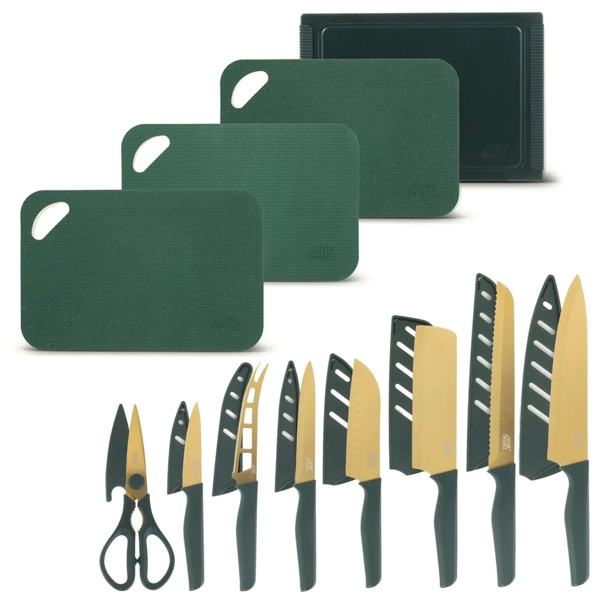 Thyme & Table 20-Piece Knife Set - Black