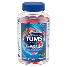 TUMS Chewy Bites Assorted Berries jar with blue cap, 108 chewable tablets