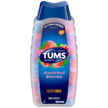 TUMS Assorted Berries antacid bottle labeled Ultra 1000, 265 chewable tablets