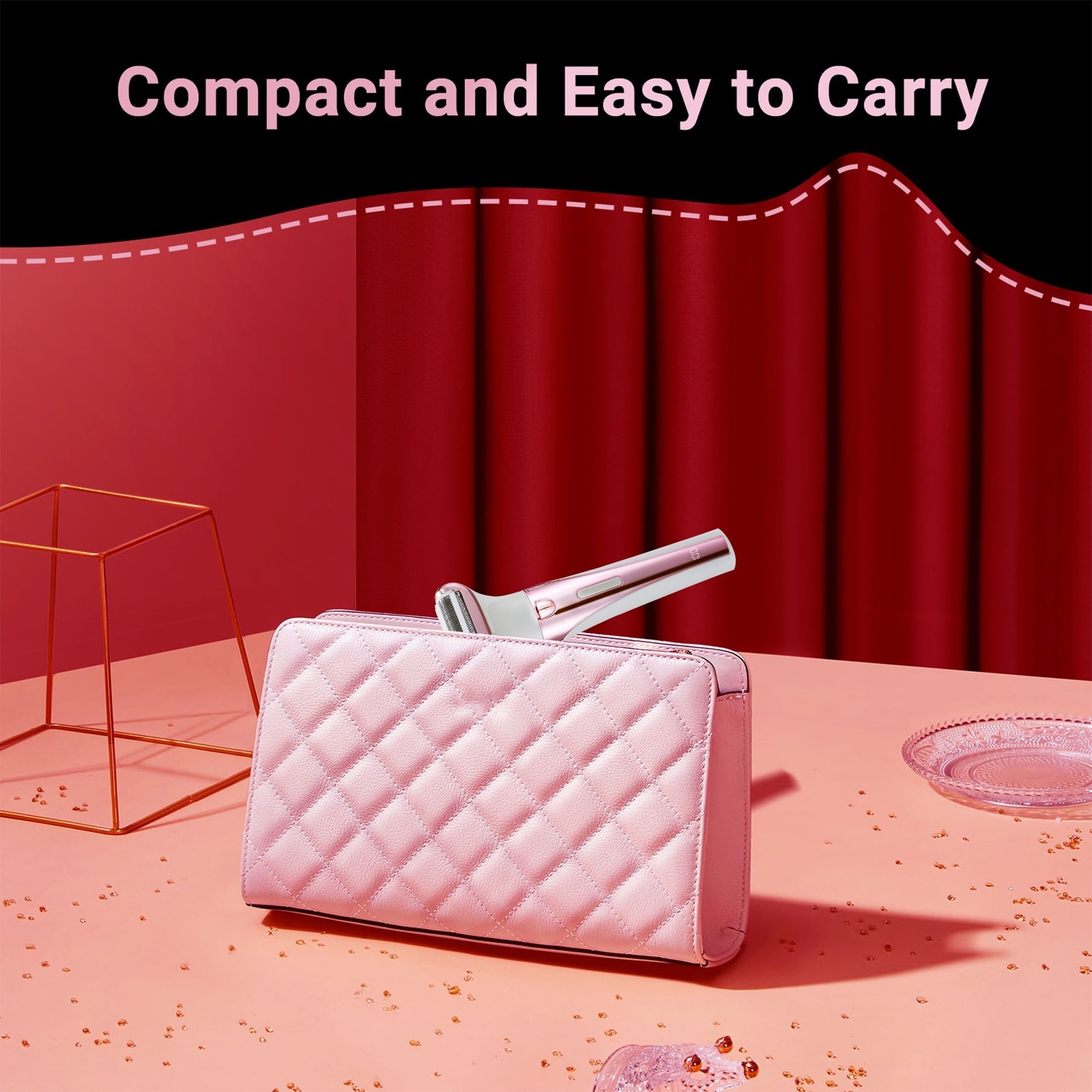 TURKIO 5-in-1 Rechargeable Cordless Electric Razor for Women, Trimmer for Women with Face, Nose, Eyebrow, Arms, Armpit, Legs, Pink
