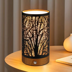 Table Lamps for Bedroom, 3-Way Dimmable Touch Control Bedside Lamp, Nightstand Lamp with Metal Branch Shade for Office, Living Room, Reading(E26 Light Bulb Included) - USA MEGA SHOP