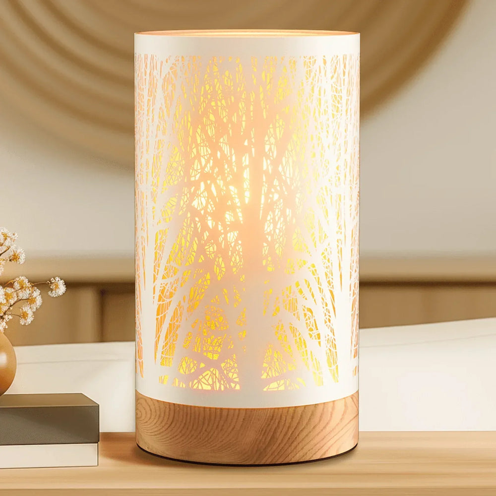 Table Lamps for Bedroom, 3-Way Dimmable Touch Control Bedside Lamp, Nightstand Lamp with Metal Branch Shade for Office, Living Room, Reading(E26 Light Bulb Included) - USA MEGA SHOP