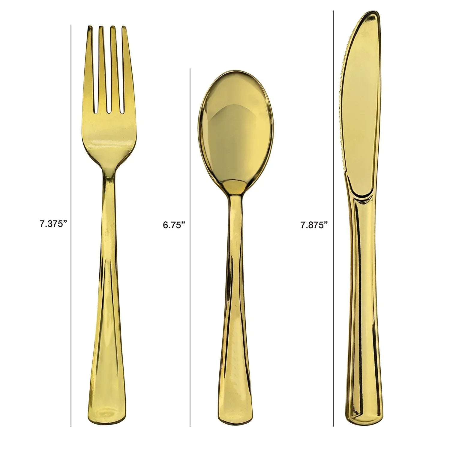 Tableluxe Premium Disposable Gold Colored Plastic Cutlery, 180 ct. - USA MEGA SHOP