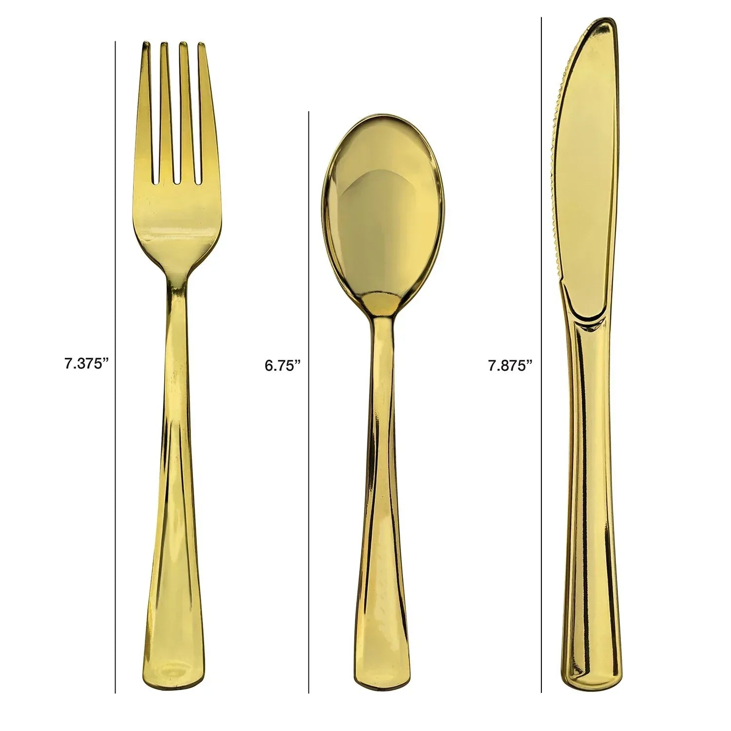 Tableluxe Premium Disposable Gold Colored Plastic Cutlery, 180 ct.