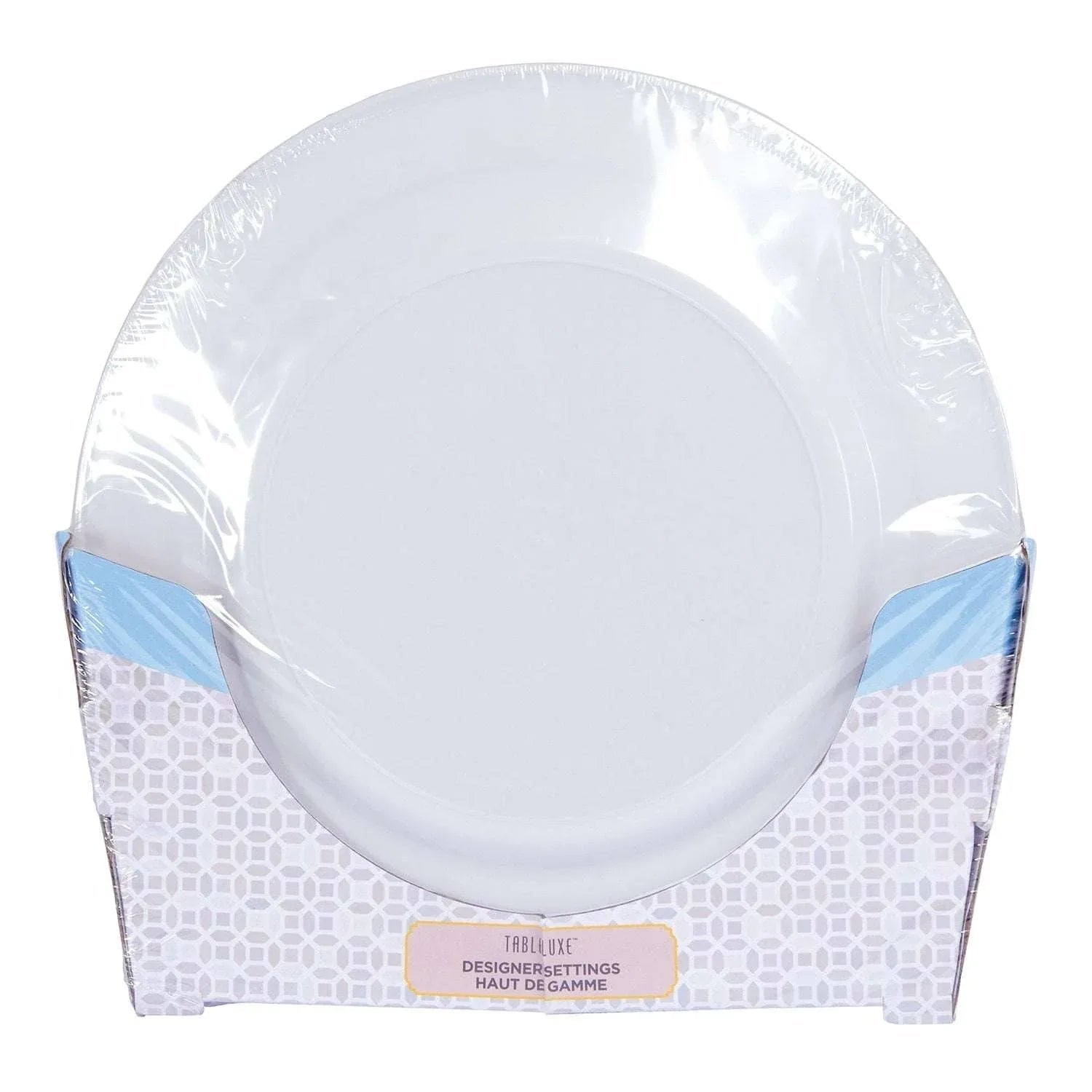 Tableluxe Premium Disposable Round White with Gold Trim Plastic Plates, 7" & 10", 48 ct.