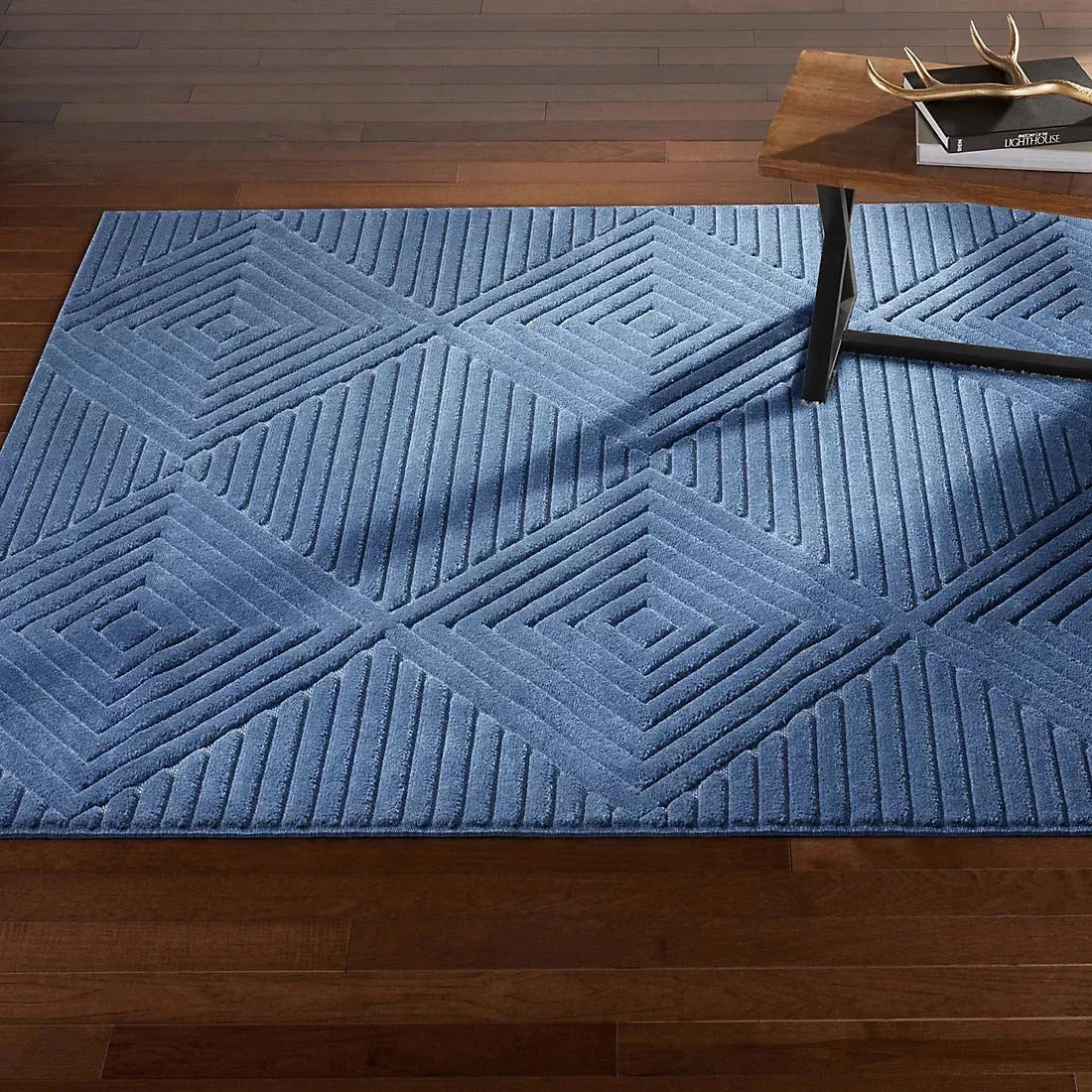 Tahari Jasper Denim Blue Modern Indoor 8x10 Area Rug - USA MEGA SHOP