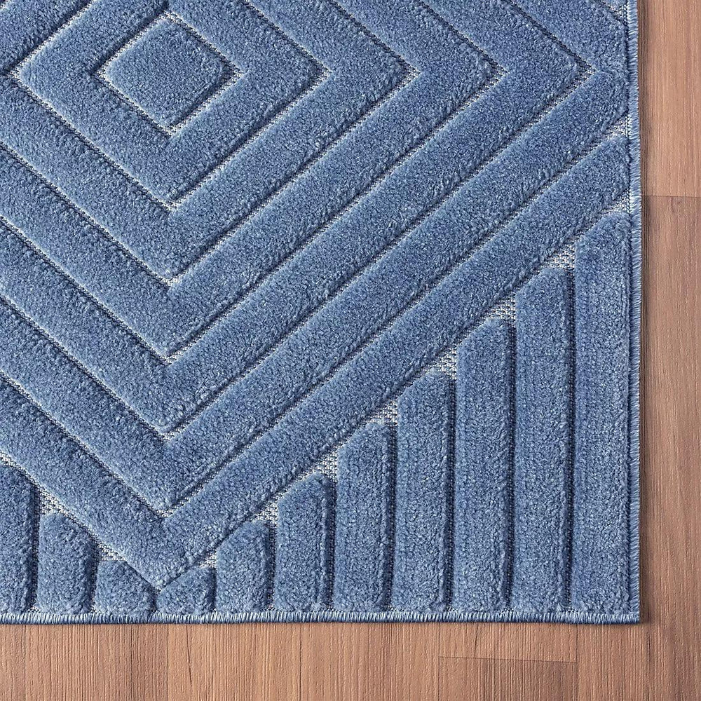 Tahari Jasper Denim Blue Modern Indoor 8x10 Area Rug - USA MEGA SHOP