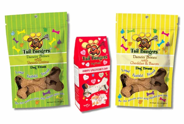 Tail Bangers Valentine's Day Variety Pack Peanut Butter & Honey Crunchy Dog Treat, 3 count