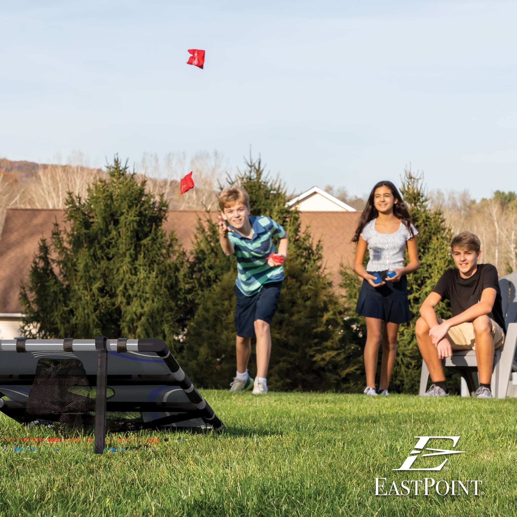 EastPoint Sports 3-in-1 Tailgate Game Set - Cornhole, Ladderball, Washer Toss