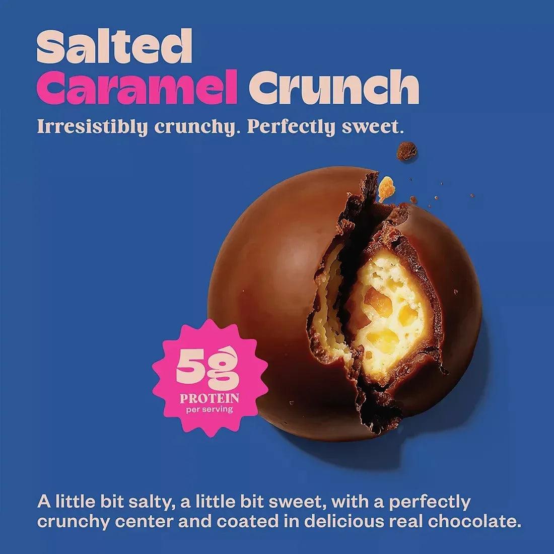 Tandy Chocolate Protein NomNoms - Crujiente de Caramelo Salado - Paquete de 6 de 4.2oz