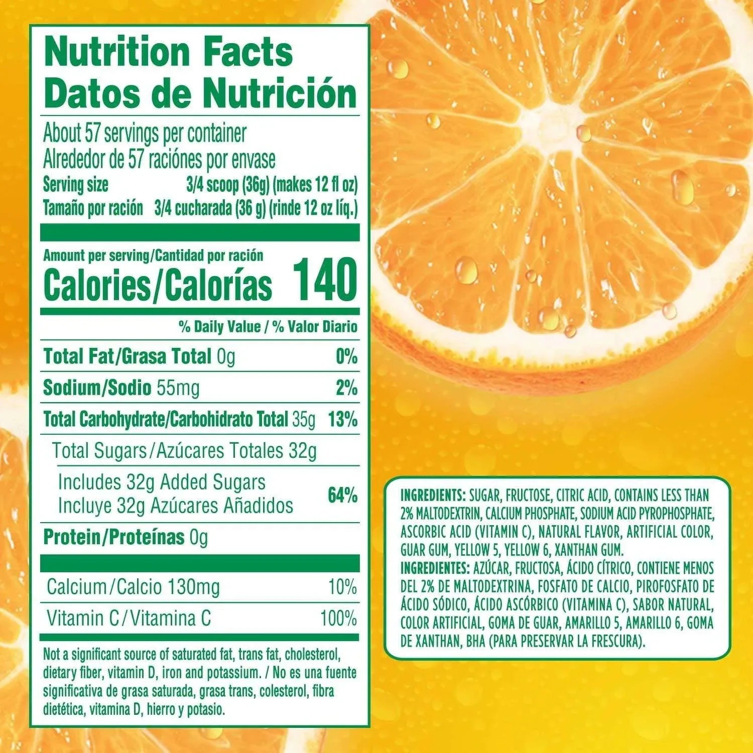 Tang Naturally Flavored Orange Powdered Drink Mix, 72 oz.