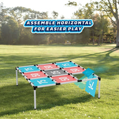 2-in-1 Target Toss, Outdoor Disc & Beanbag Game, Plastic Breakaway Target, for Ages 3 and up, by MinnARK