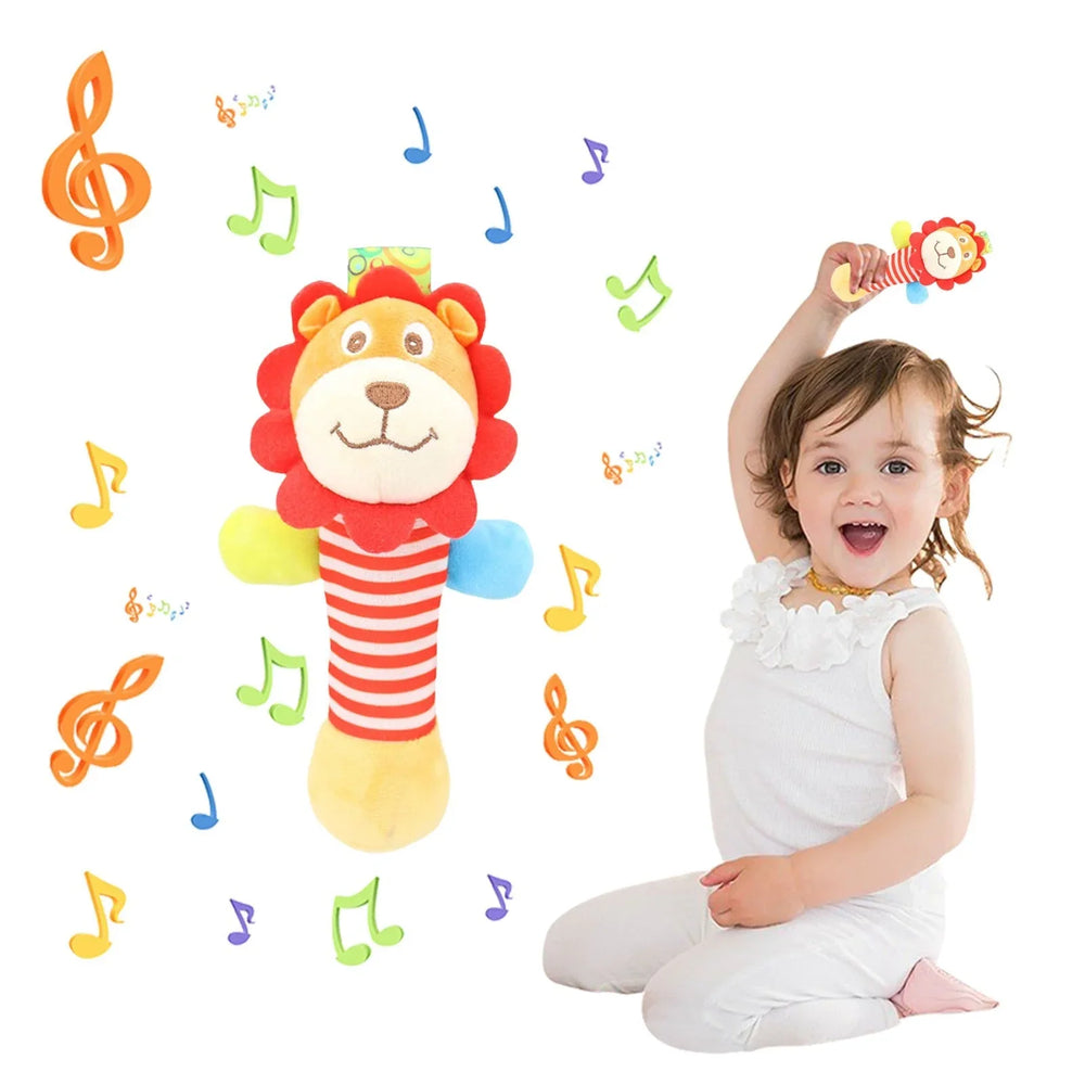 Clear!Tarmeek Baby Soft Rattles Shaker Teething for 0-6 Months Newborn,Infant Developmental Hand Grip Baby Cute Stuffed Animal Doll for 6-12 Months Toddlers,Birthday Gifts for Kids - USA MEGA SHOP