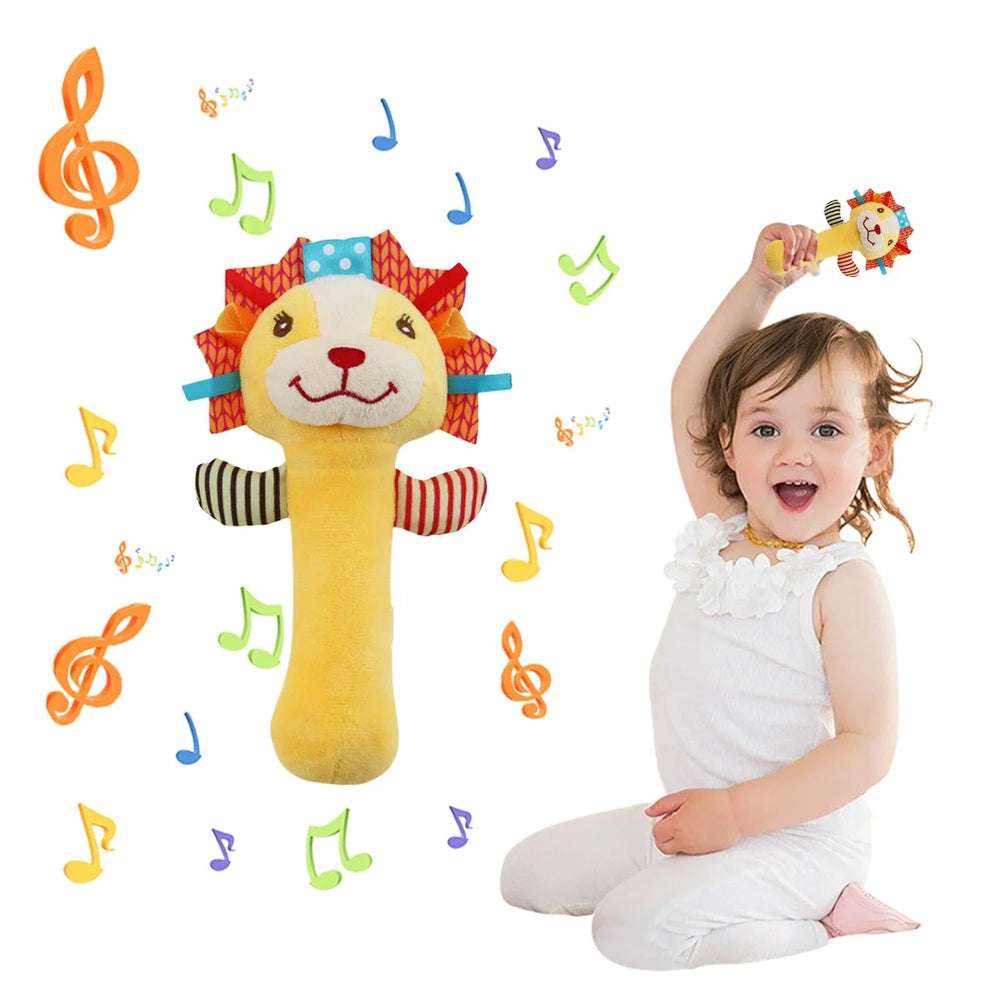 Clear!Tarmeek Baby Soft Rattles Shaker Teething for 0-6 Months Newborn,Infant Developmental Hand Grip Baby Cute Stuffed Animal Doll for 6-12 Months Toddlers,Birthday Gifts for Kids - USA MEGA SHOP