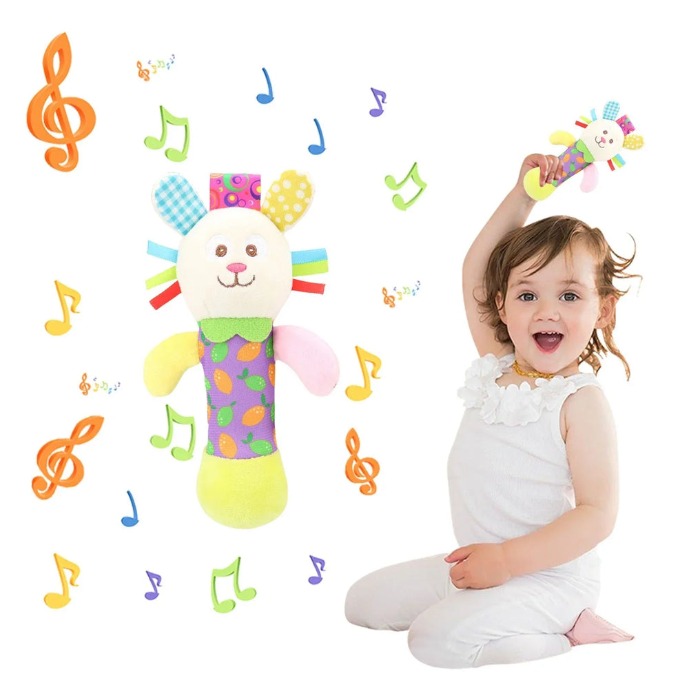 Clear!Tarmeek Baby Soft Rattles Shaker Teething for 0-6 Months Newborn,Infant Developmental Hand Grip Baby Cute Stuffed Animal Doll for 6-12 Months Toddlers,Birthday Gifts for Kids - USA MEGA SHOP