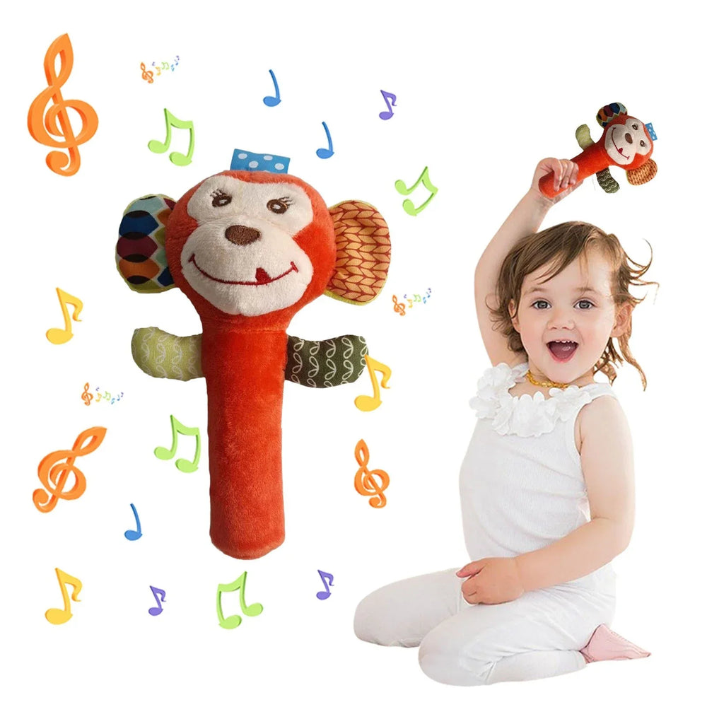 Clear!Tarmeek Baby Soft Rattles Shaker Teething for 0-6 Months Newborn,Infant Developmental Hand Grip Baby Cute Stuffed Animal Doll for 6-12 Months Toddlers,Birthday Gifts for Kids - USA MEGA SHOP