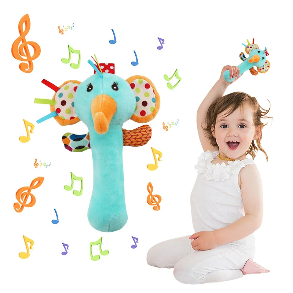 Clear!Tarmeek Baby Soft Rattles Shaker Teething for 0-6 Months Newborn,Infant Developmental Hand Grip Baby Cute Stuffed Animal Doll for 6-12 Months Toddlers,Birthday Gifts for Kids - USA MEGA SHOP