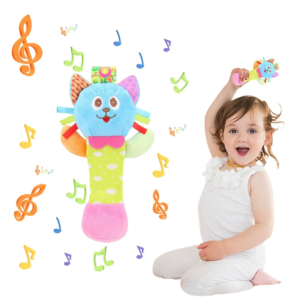 Clear!Tarmeek Baby Soft Rattles Shaker Teething for 0-6 Months Newborn,Infant Developmental Hand Grip Baby Cute Stuffed Animal Doll for 6-12 Months Toddlers,Birthday Gifts for Kids - USA MEGA SHOP