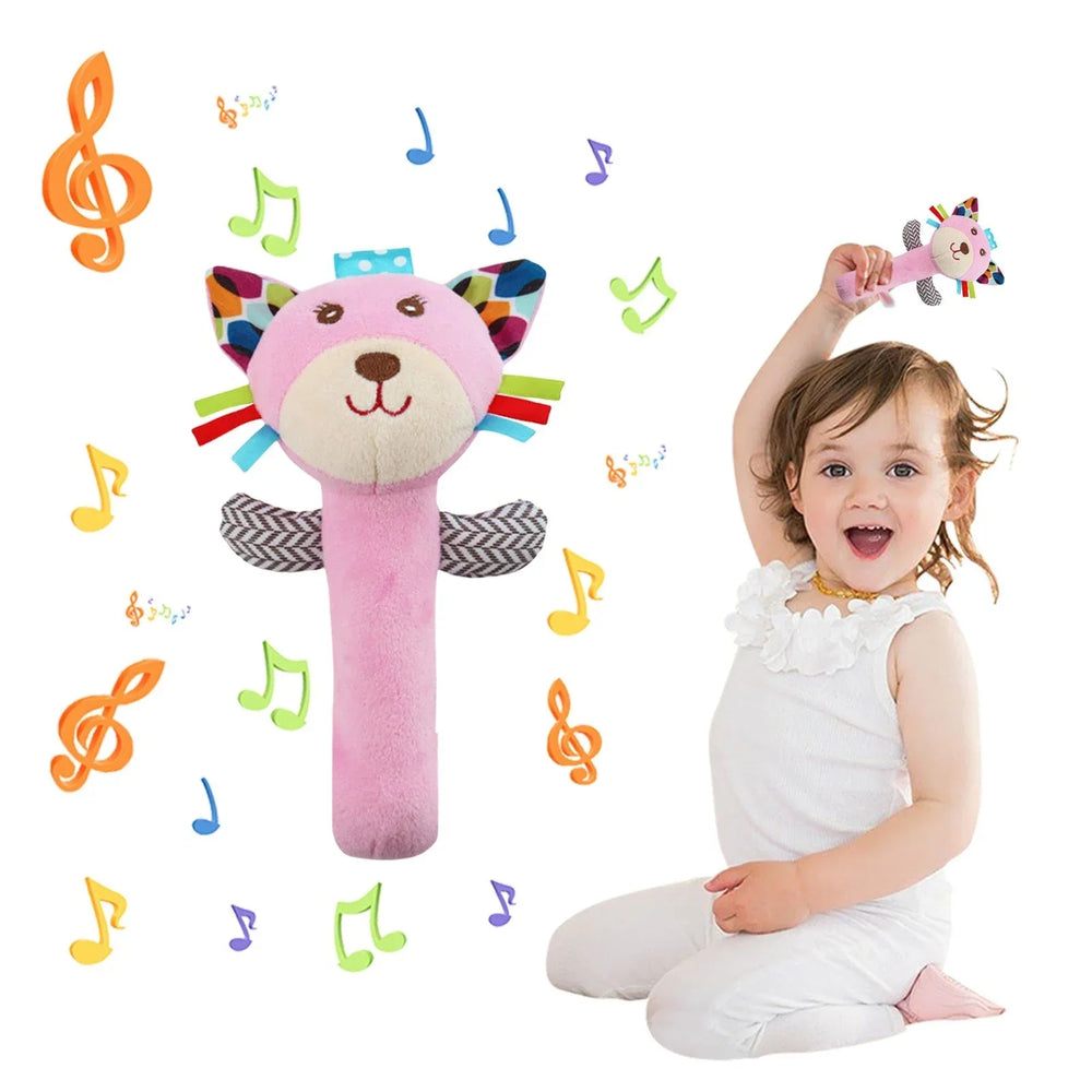 Clear!Tarmeek Baby Soft Rattles Shaker Teething for 0-6 Months Newborn,Infant Developmental Hand Grip Baby Cute Stuffed Animal Doll for 6-12 Months Toddlers,Birthday Gifts for Kids - USA MEGA SHOP