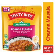 Organic Channa Masala chickpea curry pouch, 10 oz, with tomato-onion spice filling