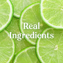 Lime slice ingredient graphic with Real Ingredients text