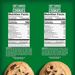 Tate's Bake Shop Soft Baked Cookies Variety Pack, Dark Chocolate Chunk & Chocolate Chip, 4 x 8 oz Bags