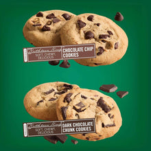 Tate's Bake Shop soft baked cookies with chocolate chip and dark chocolate chunk labels