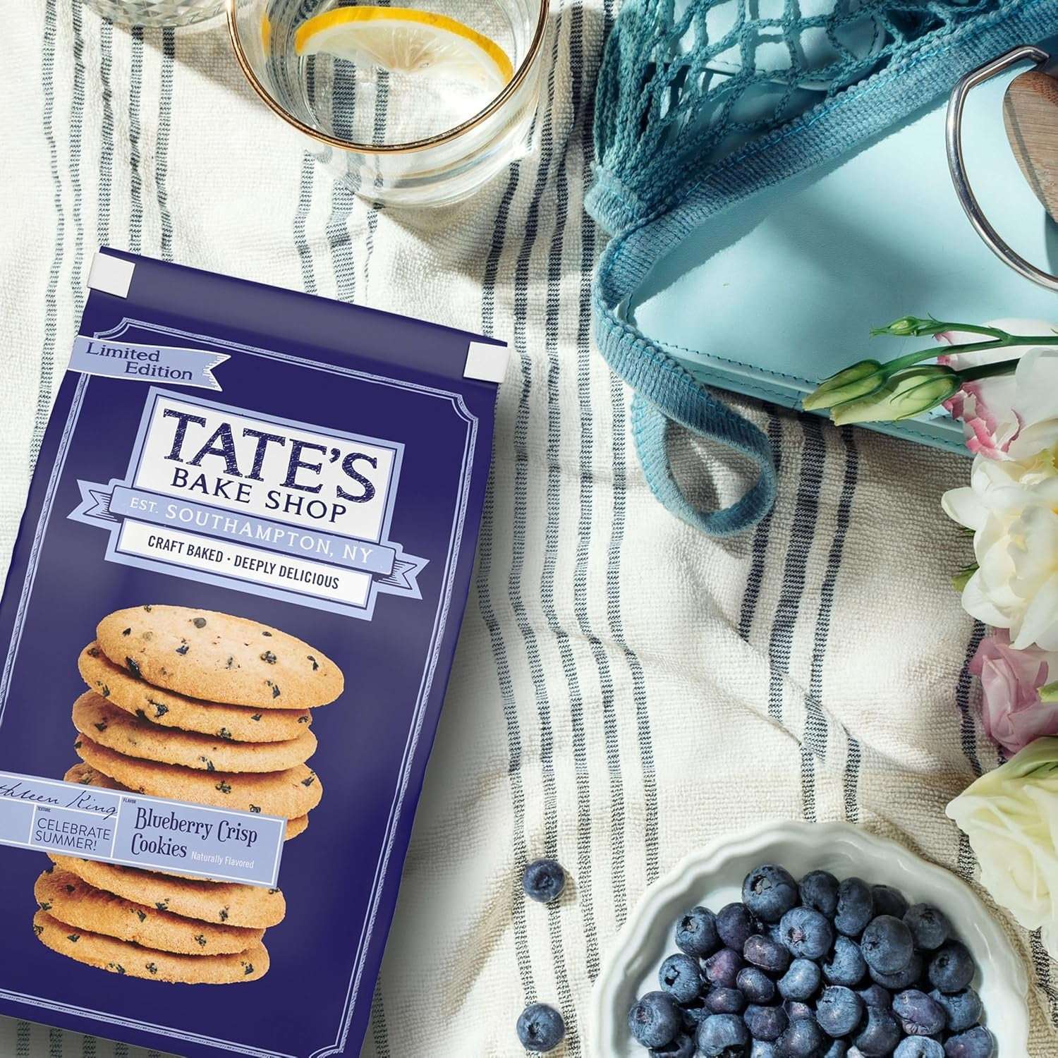 Tate's Bake Shop Blueberry Crisp and Chocolate Chip Cookies Variety Pack, 4 Bags