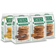 Gluten-free cookie variety pack boxes, front view of assorted flavors