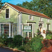 Tate's Bake Shop storefront sign on building facade
