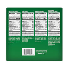 Cookie gift box back panel with Nutrition Facts and ingredient information