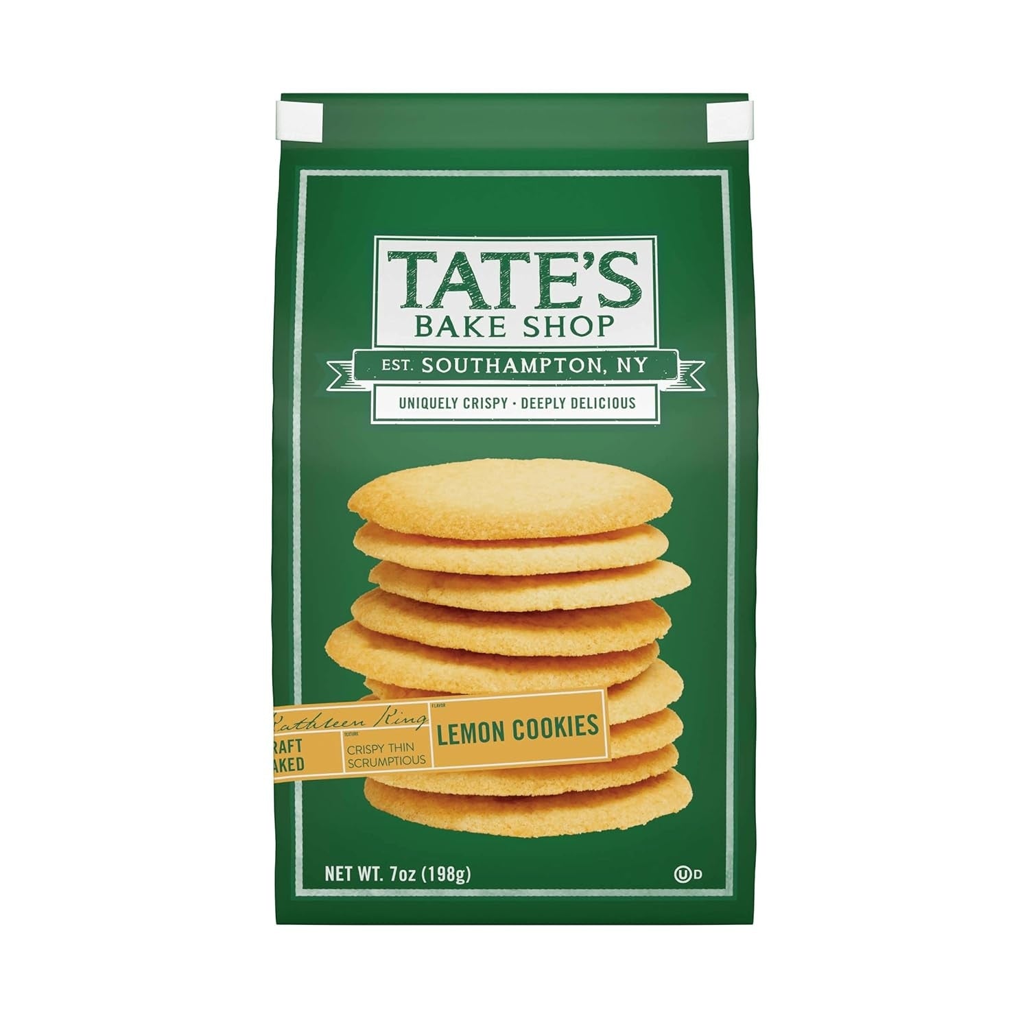 Tate's Bake Shop Lemon Cookies – Thin & Crispy Gourmet Cookies (7 oz)