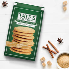 Snickerdoodle cookie bag with cookie stack photo, styled with cinnamon sticks and sugar